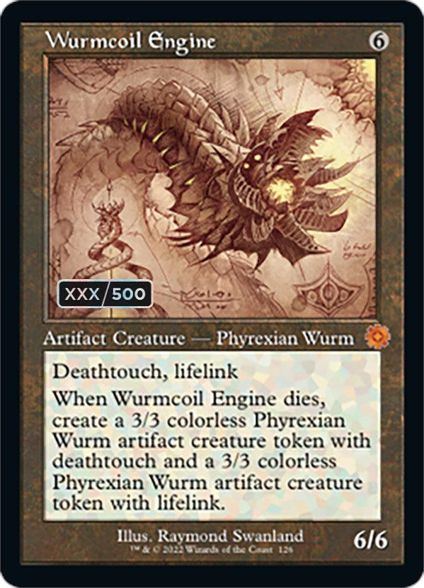 Wurmcoil Engine (Retro Schematic) (Serial Numbered) [The Brothers' War Retro Artifacts] | Golgari Games