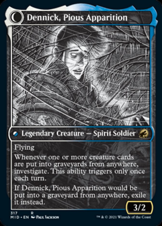 Dennick, Pious Apprentice // Dennick, Pious Apparition (Showcase Eternal Night) [Innistrad: Midnight Hunt] | Golgari Games