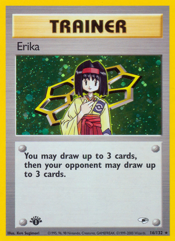 Erika (16/132) [Gym Heroes 1st Edition] | Golgari Games