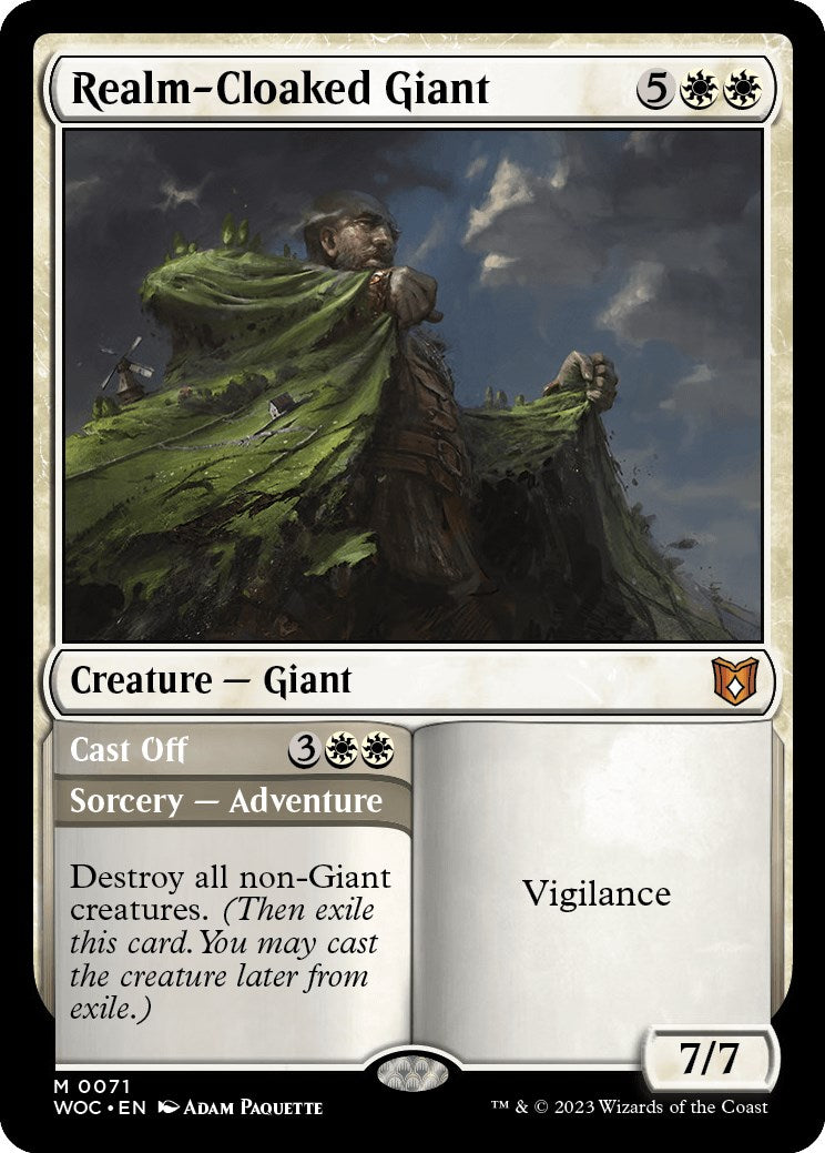 Realm-Cloaked Giant // Cast Off [Wilds of Eldraine Commander] | Golgari Games