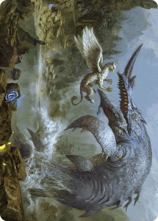 Horned Loch-Whale Art Card [Wilds of Eldraine Art Series] | Golgari Games