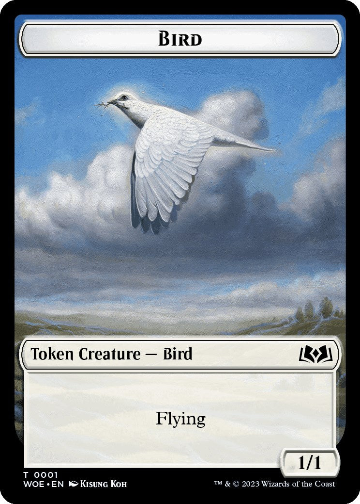 Bird // Human Double-Sided Token [Wilds of Eldraine Commander Tokens] | Local Legends