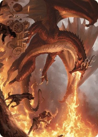 Realm-Scorcher Hellkite Art Card [Wilds of Eldraine Art Series] | Golgari Games