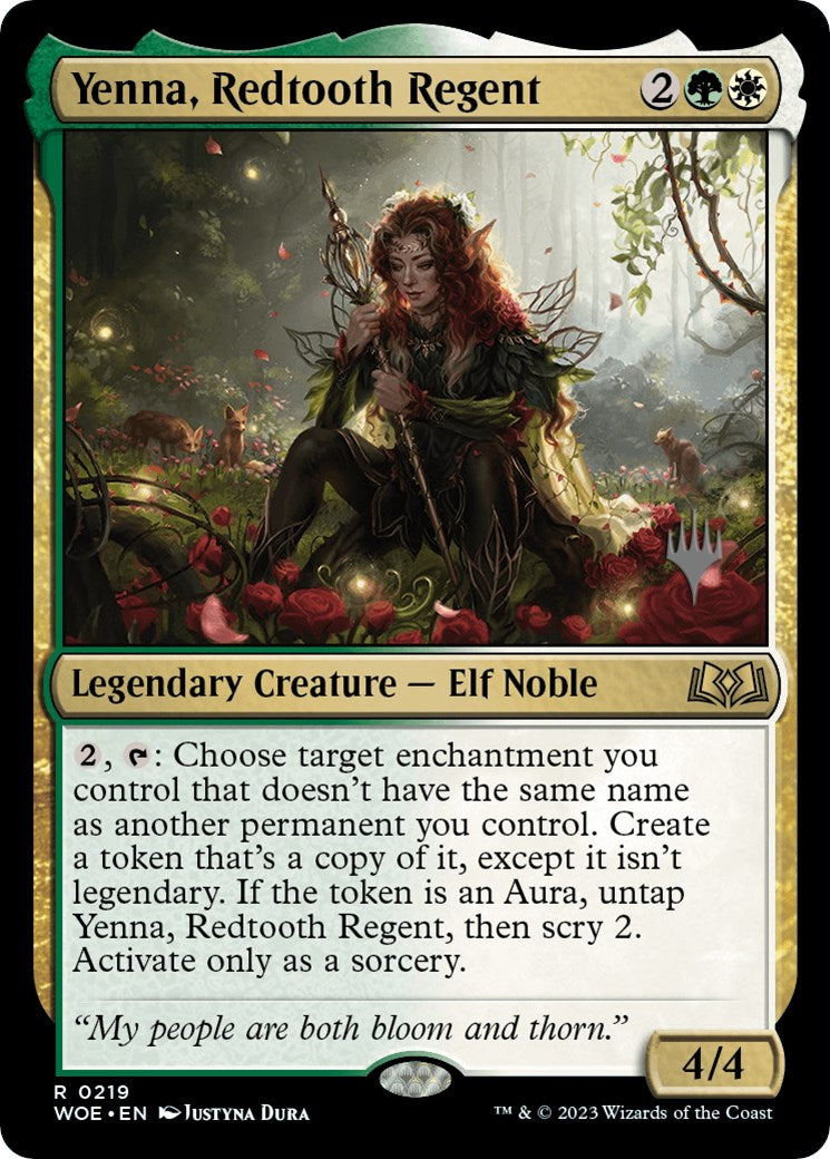 Yenna, Redtooth Regent (Promo Pack) [Wilds of Eldraine Promos] | Golgari Games