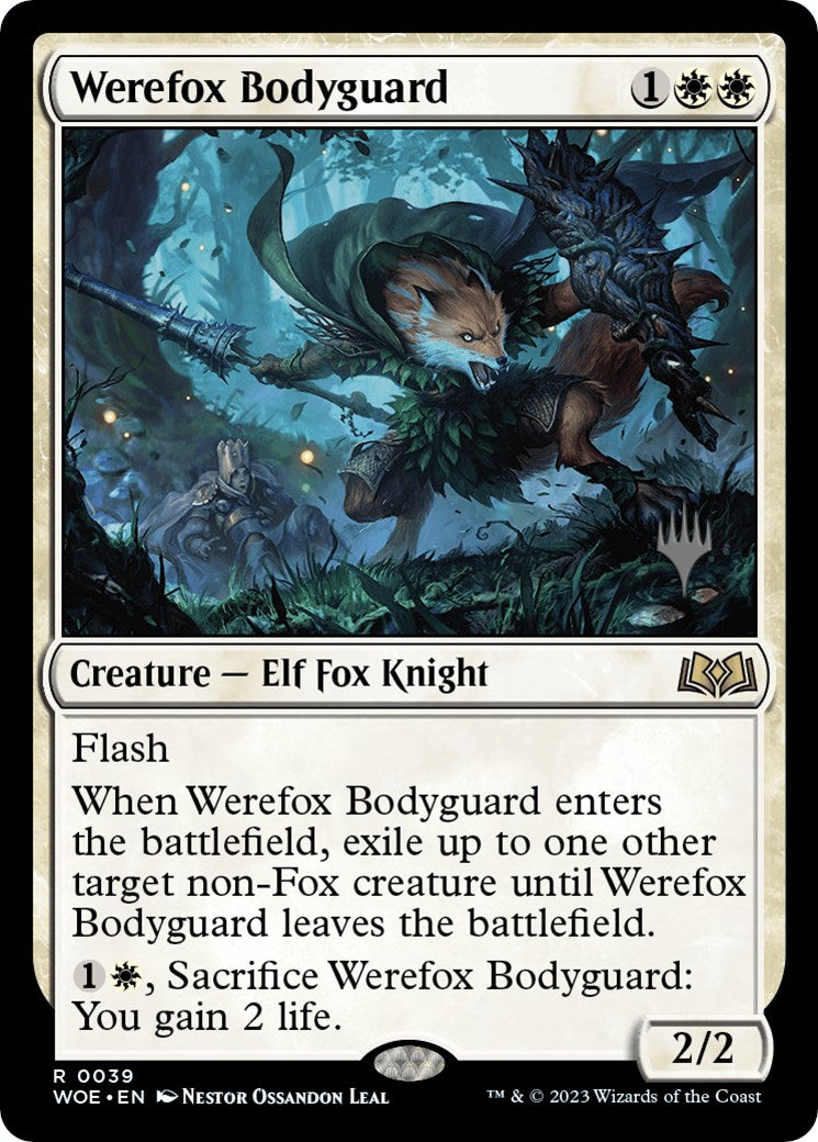 Werefox Bodyguard (Promo Pack) [Wilds of Eldraine Promos] | Golgari Games