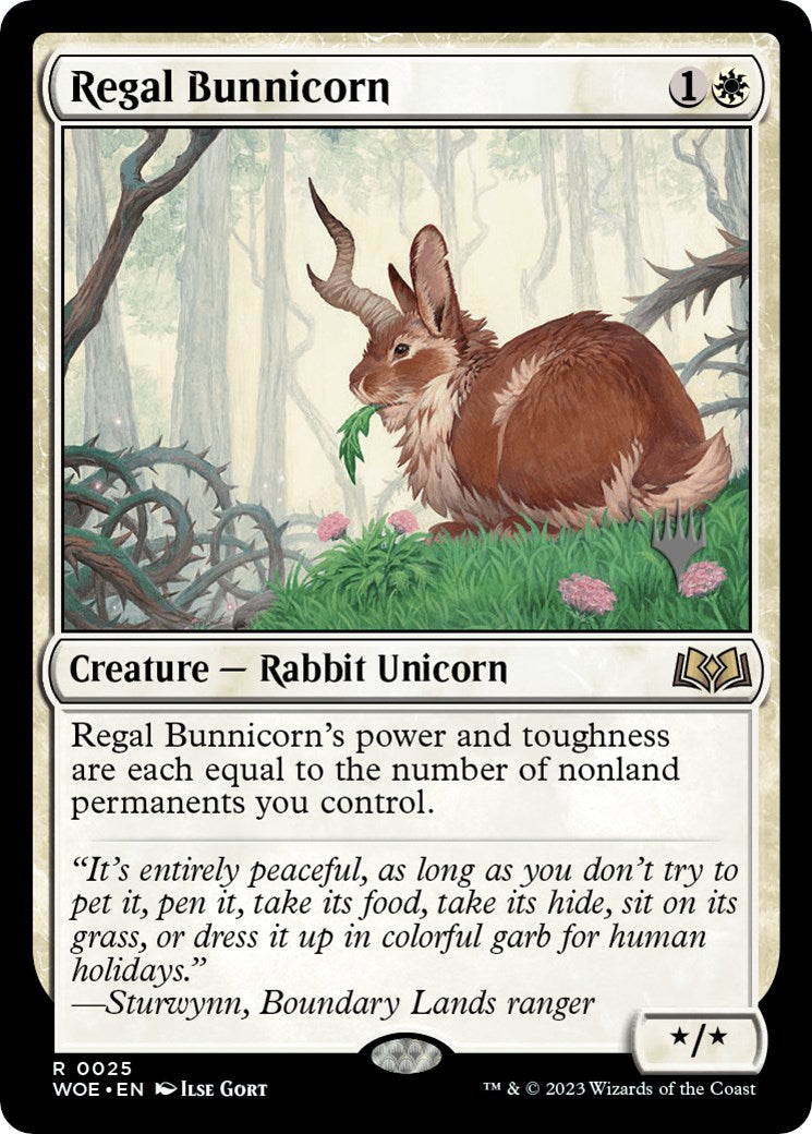 Regal Bunnicorn (Promo Pack) [Wilds of Eldraine Promos] | Golgari Games