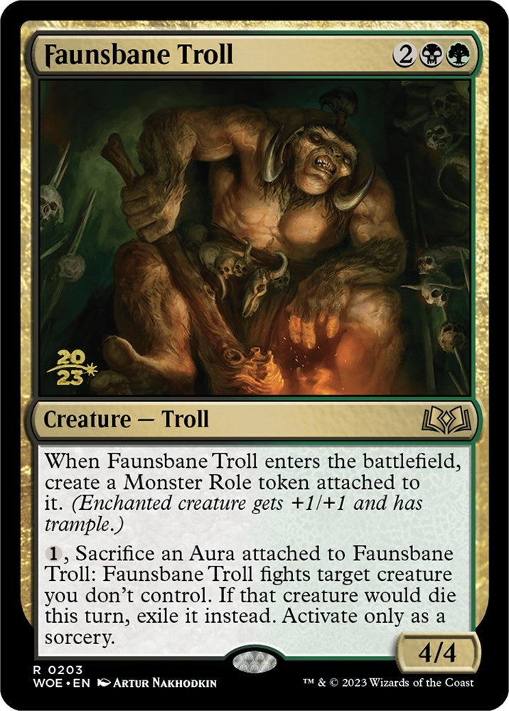 Faunsbane Troll [Wilds of Eldraine Prerelease Promos] | Golgari Games