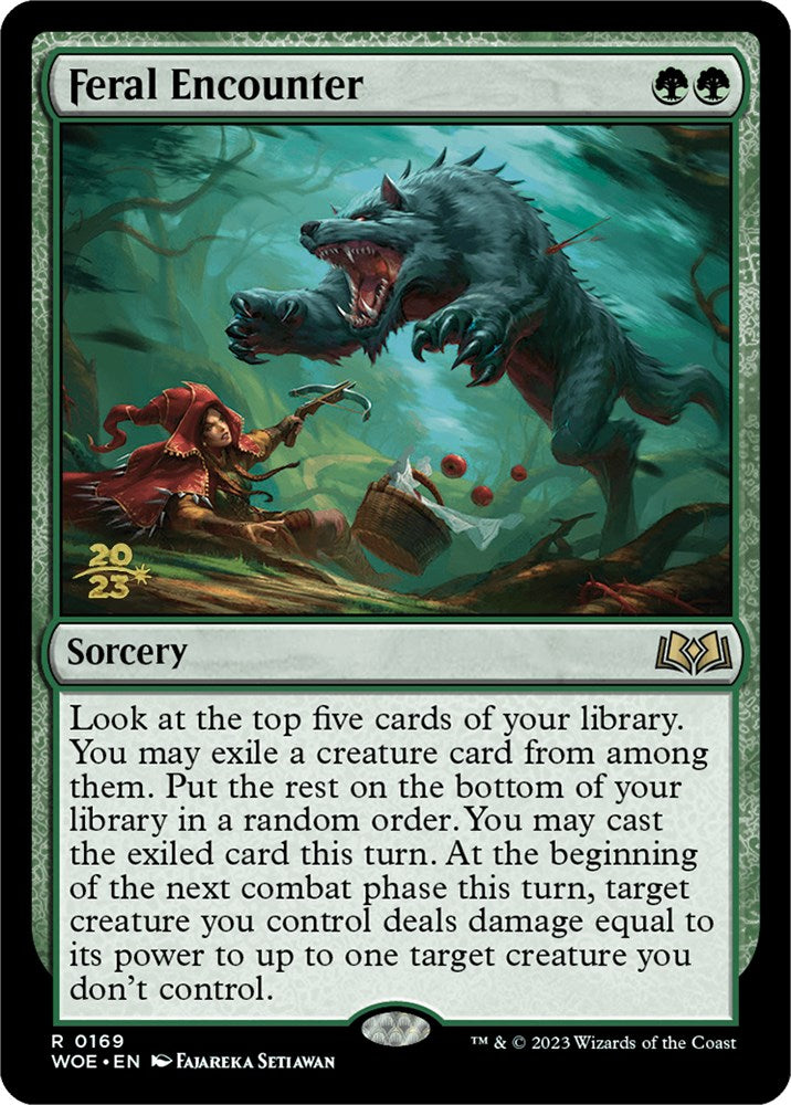 Feral Encounter [Wilds of Eldraine Prerelease Promos] | Golgari Games