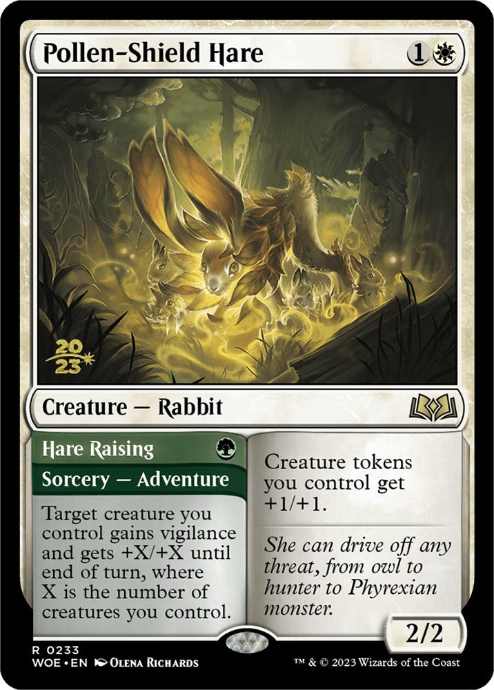 Pollen-Shield Hare // Hare Raising (Promo Pack) [Wilds of Eldraine Promos] | Golgari Games