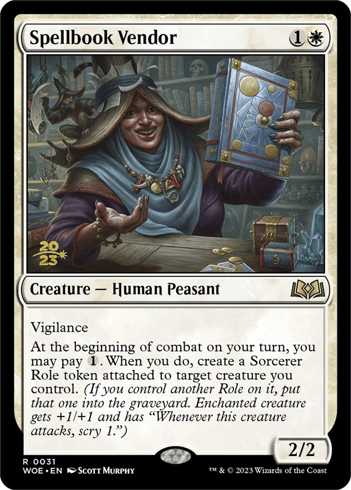 Spellbook Vendor [Wilds of Eldraine Prerelease Promos] | Golgari Games