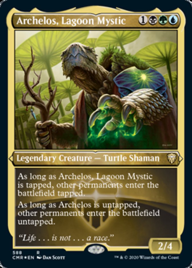 Archelos, Lagoon Mystic (Etched) [Commander Legends] | Local Legends