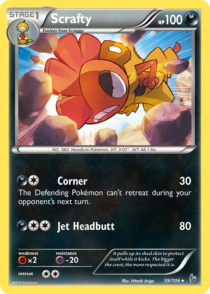 Scrafty (59/106) [XY: Flashfire] | Golgari Games