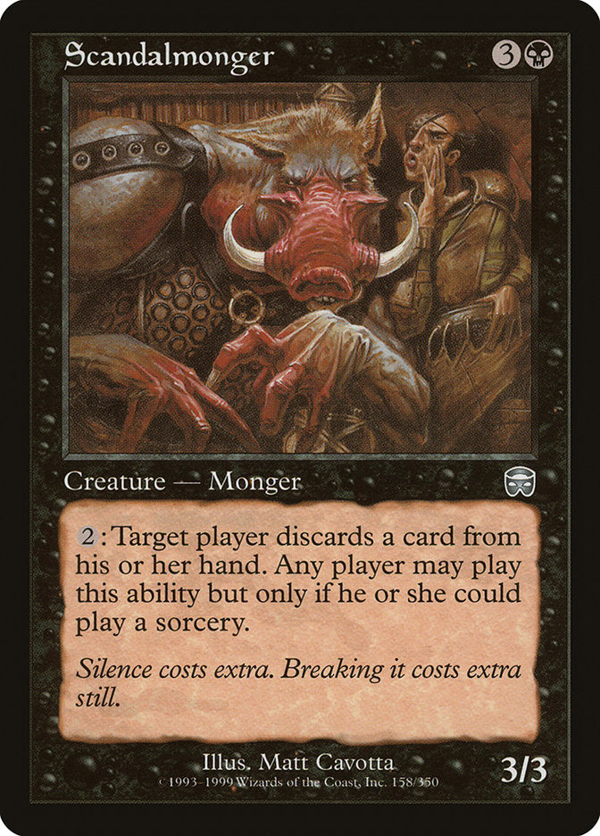 Scandalmonger [Mercadian Masques] | Local Legends