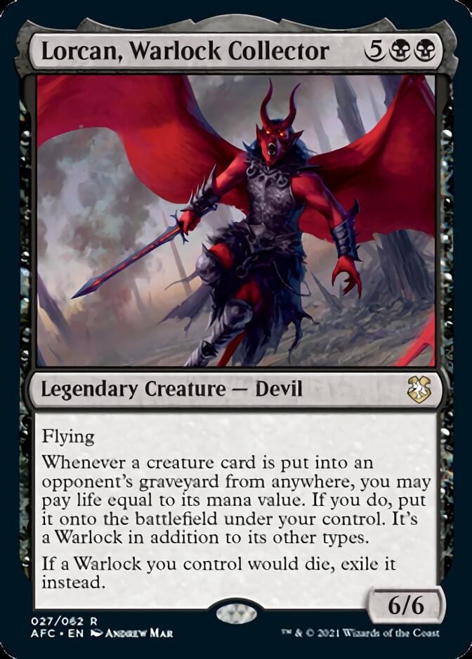 Lorcan, Warlock Collector [Dungeons & Dragons: Adventures in the Forgotten Realms Commander] | Local Legends