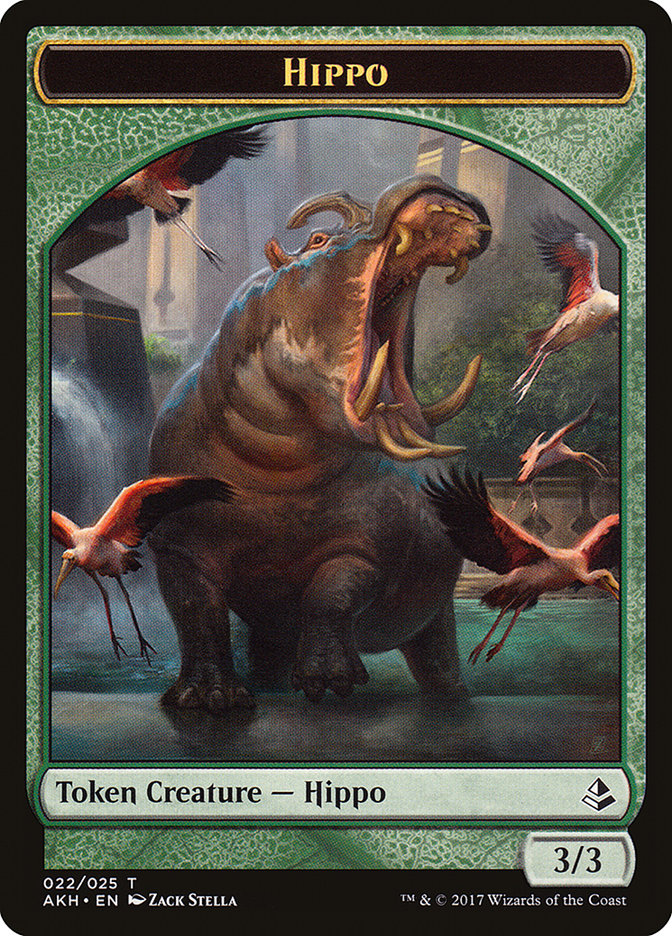 Hippo Token [Amonkhet Tokens] | Golgari Games