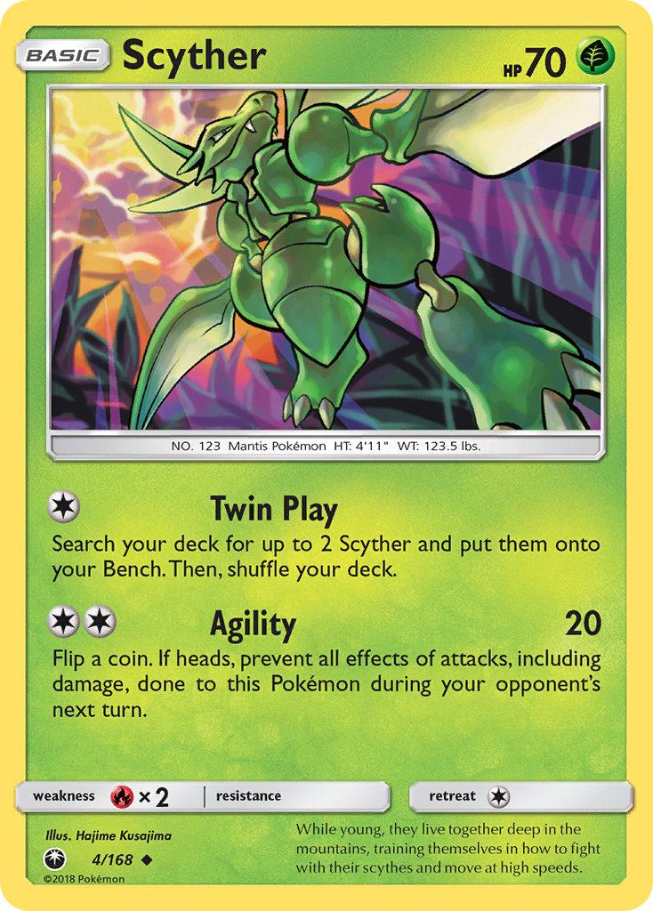 Scyther (4/168) [Sun & Moon: Celestial Storm] | Golgari Games