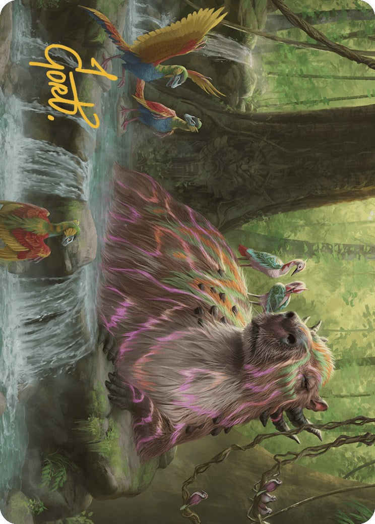 Basking Capybara Art Card (Gold-Stamped Signature) [The Lost Caverns of Ixalan Art Series] | Golgari Games