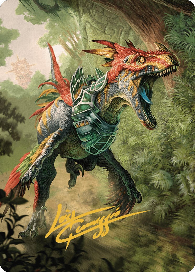 Dinosaur Token Art Card (Gold-Stamped Signature) [The Lost Caverns of Ixalan Art Series] | Golgari Games