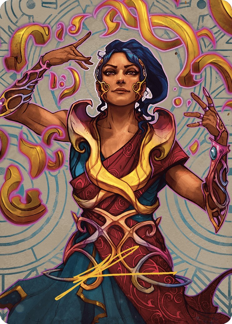 Saheeli, the Sun's Brilliance Art Card (Gold-Stamped Signature) [The Lost Caverns of Ixalan Art Series] | Golgari Games