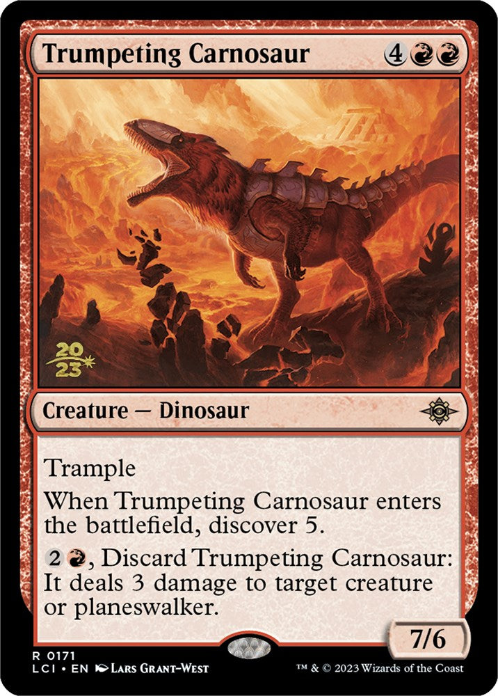 Trumpeting Carnosaur [The Lost Caverns of Ixalan Prerelease Cards] | Golgari Games