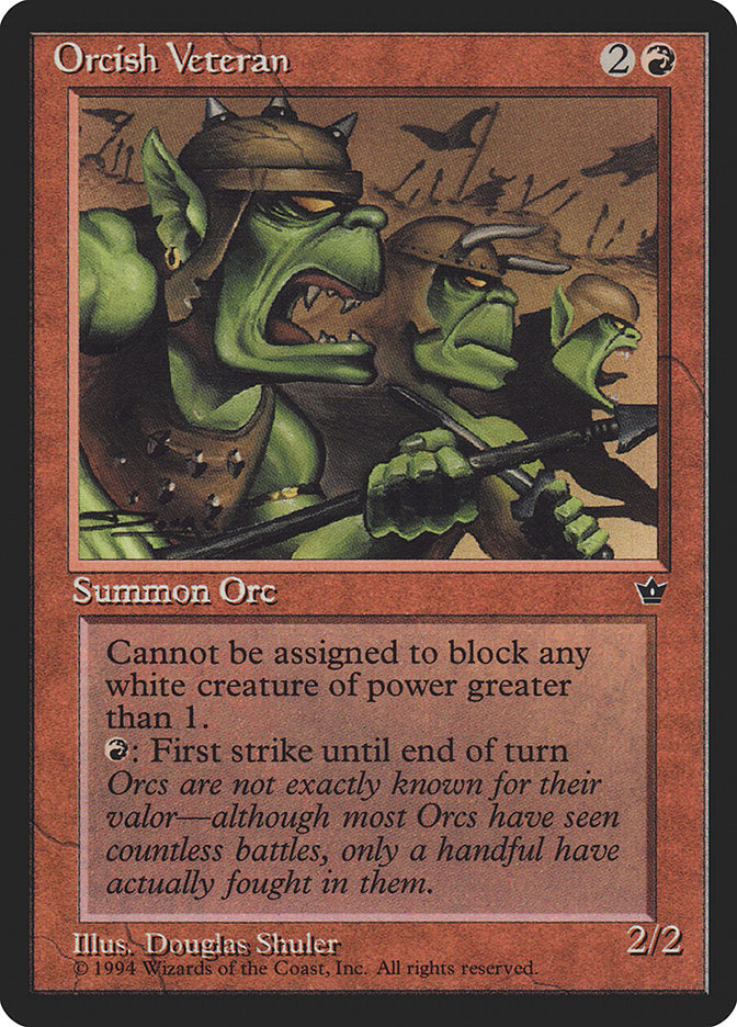 Orcish Veteran (Douglas Shuler) [Fallen Empires] | Local Legends