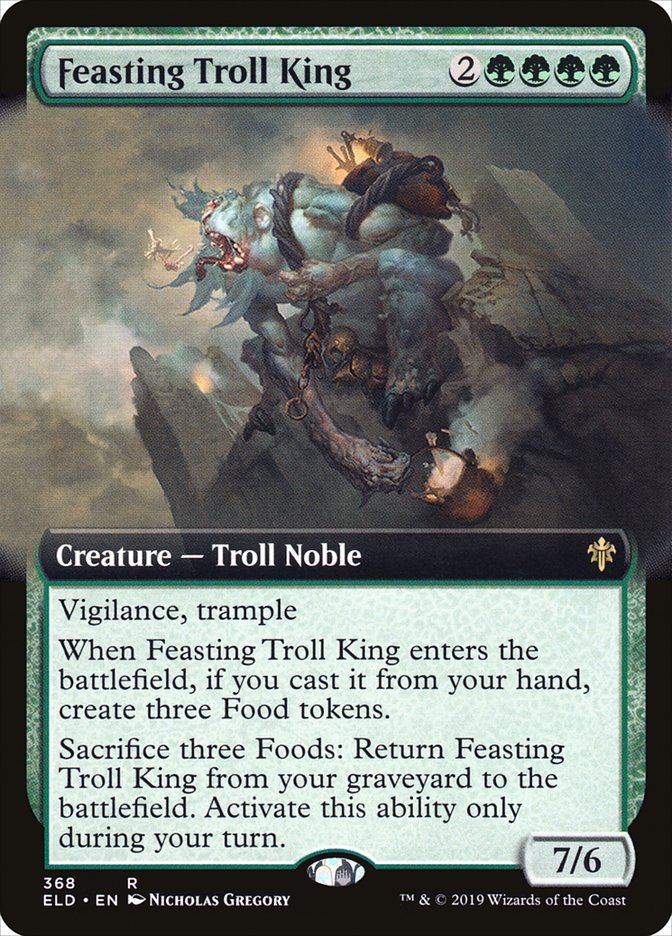 Feasting Troll King (Extended Art) [Throne of Eldraine] | Golgari Games