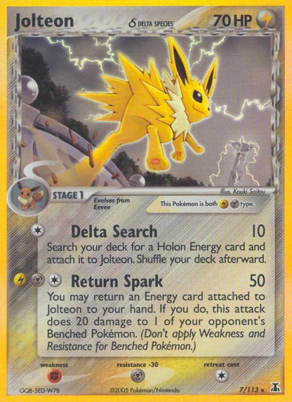 Jolteon (7/113) (Delta Species) [EX: Delta Species] | Golgari Games