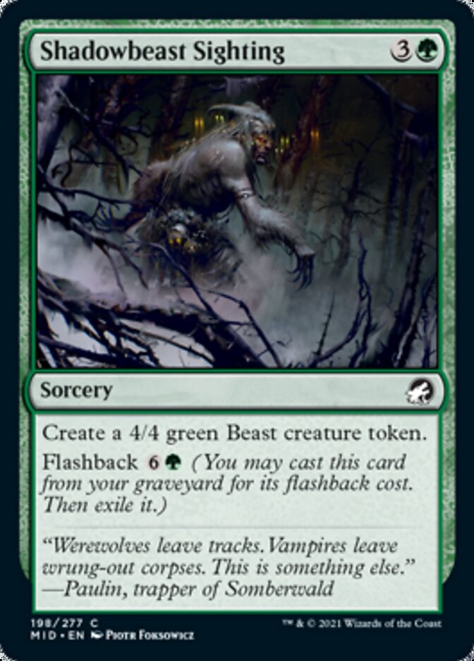 Shadowbeast Sighting [Innistrad: Midnight Hunt] | Golgari Games