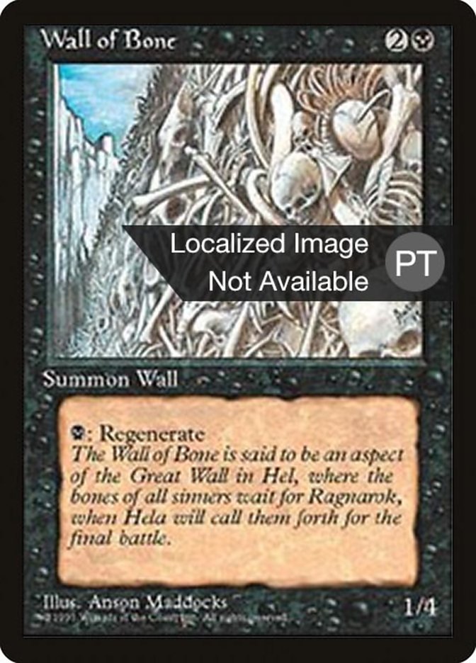 Wall of Bone [Fourth Edition (Foreign Black Border)] | Golgari Games