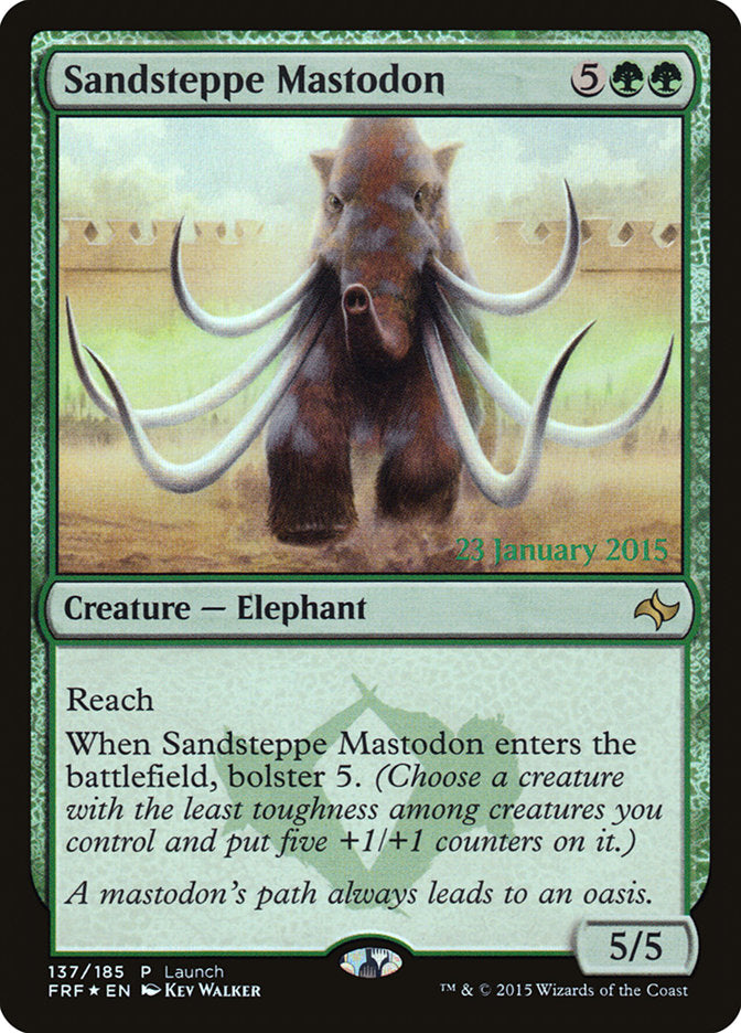 Sandsteppe Mastodon (Launch) [Fate Reforged Prerelease Promos] | Golgari Games