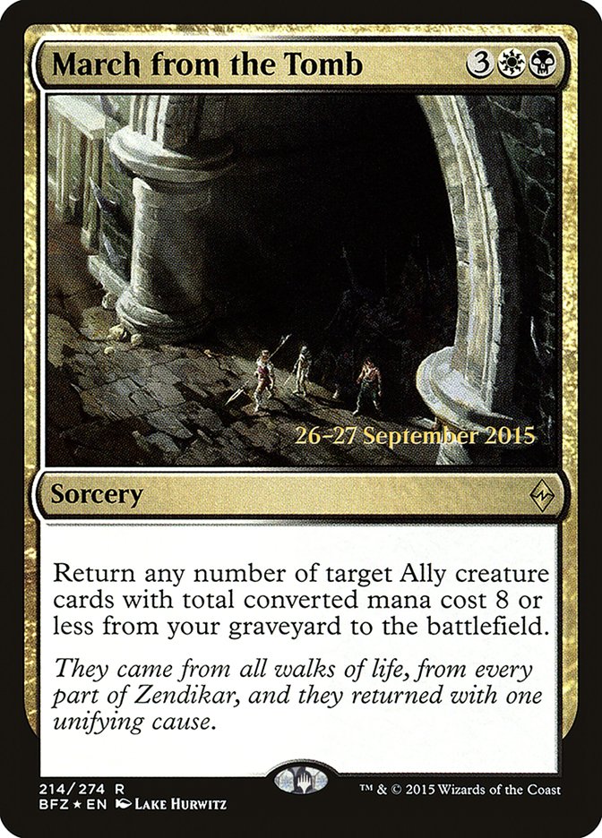 March from the Tomb [Battle for Zendikar Prerelease Promos] | Local Legends