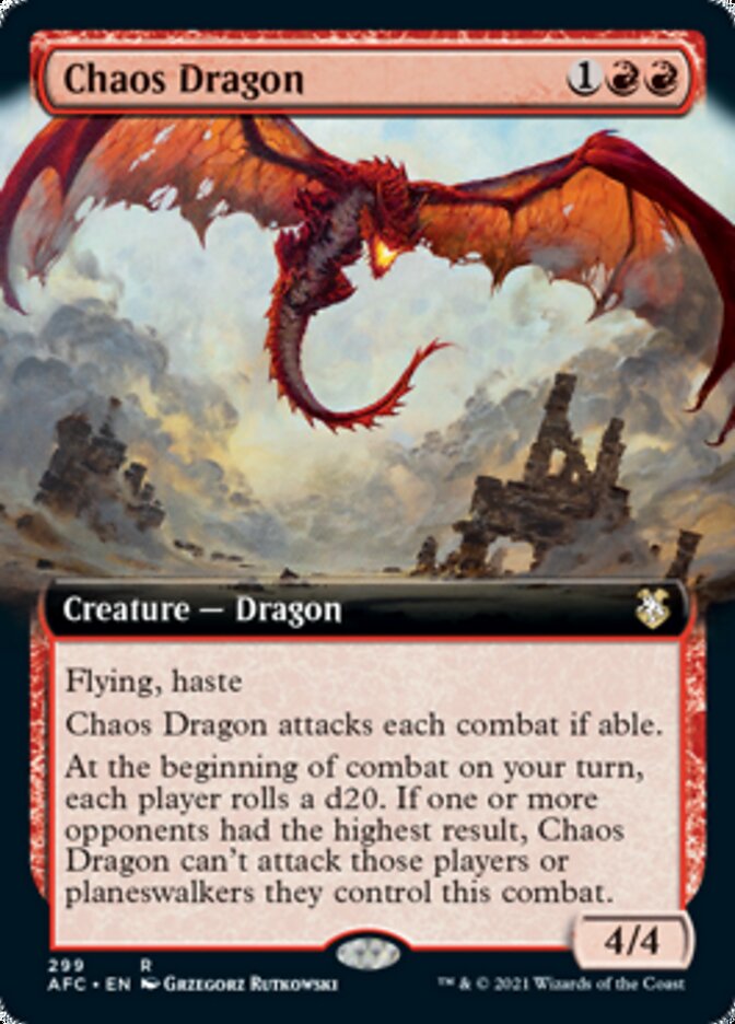 Chaos Dragon (Extended Art) [Dungeons & Dragons: Adventures in the Forgotten Realms Commander] | Golgari Games