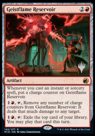 Geistflame Reservoir (Promo Pack) [Innistrad: Midnight Hunt Promos] | Golgari Games