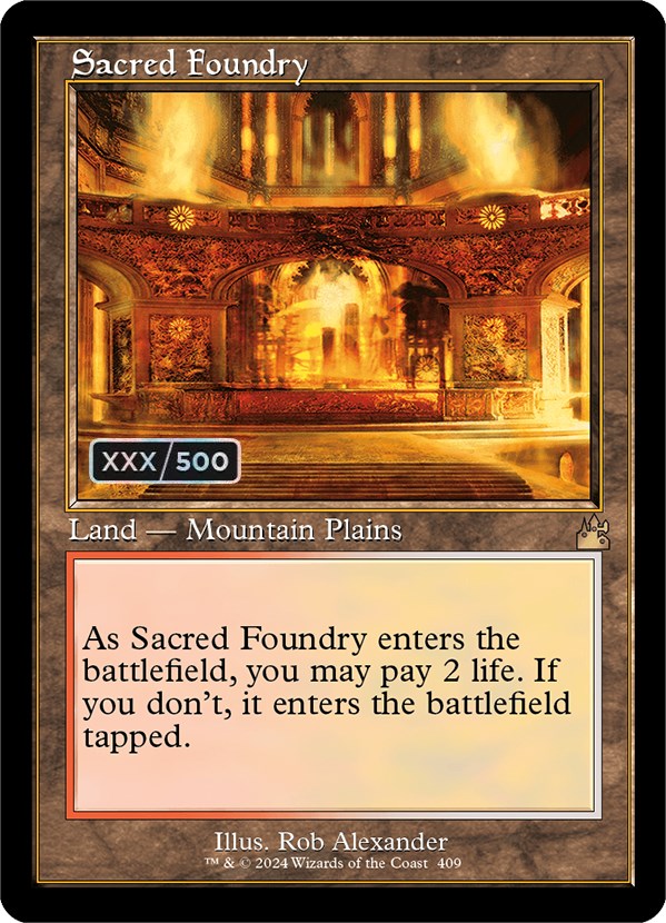 Sacred Foundry (Retro) (Serialized) [Ravnica Remastered] | Local Legends