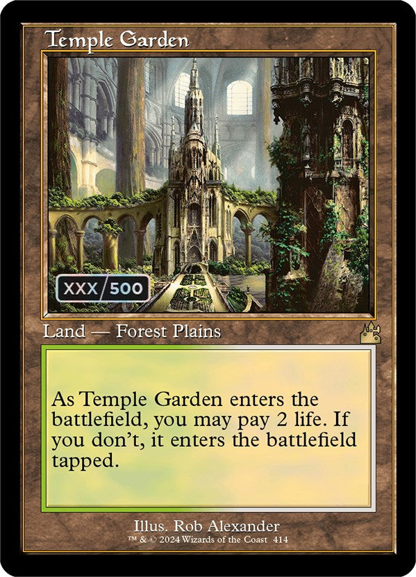Temple Garden (Retro) (Serialized) [Ravnica Remastered] | Local Legends
