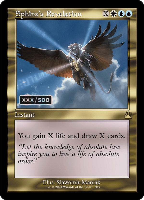 Sphinx's Revelation (Retro) (Serialized) [Ravnica Remastered] | Local Legends