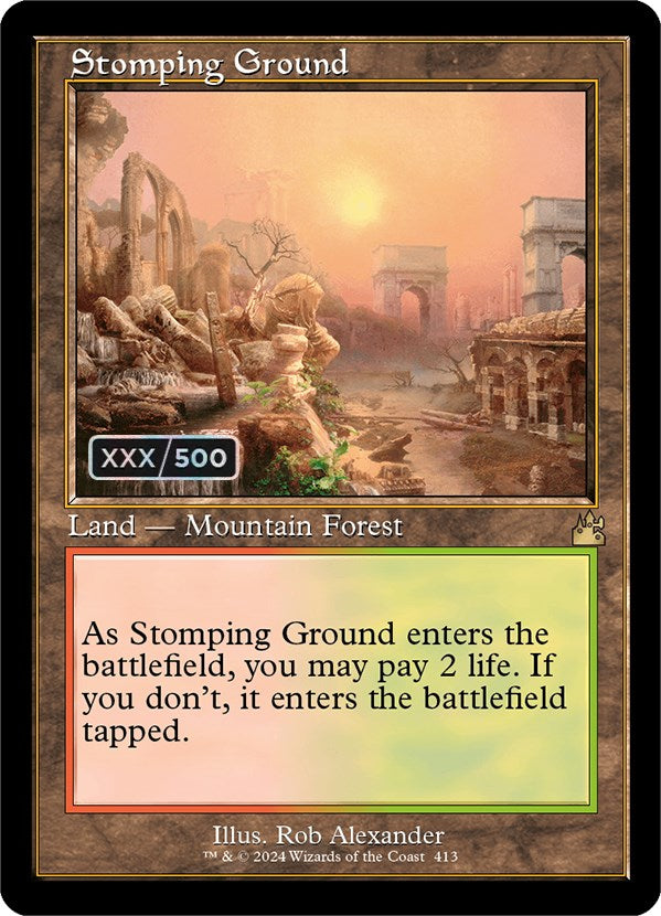 Stomping Ground (Retro) (Serialized) [Ravnica Remastered] | Local Legends
