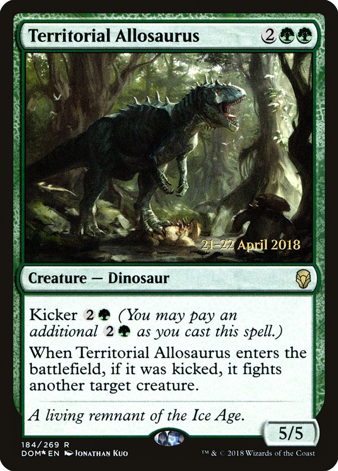 Territorial Allosaurus [Dominaria Prerelease Promos] | Golgari Games