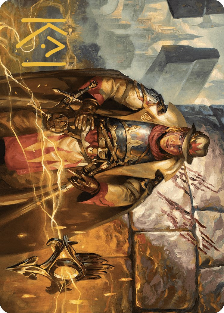 Tenth District Hero Art Card (Gold-Stamped Signature) [Murders at Karlov Manor Art Series] | Golgari Games