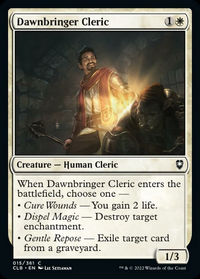 Dawnbringer Cleric [Commander Legends: Battle for Baldur's Gate] | Golgari Games