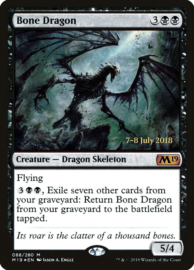 Bone Dragon [Core Set 2019 Prerelease Promos] | Golgari Games