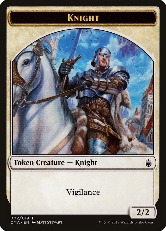 Knight Token [Commander Anthology Tokens] | Golgari Games