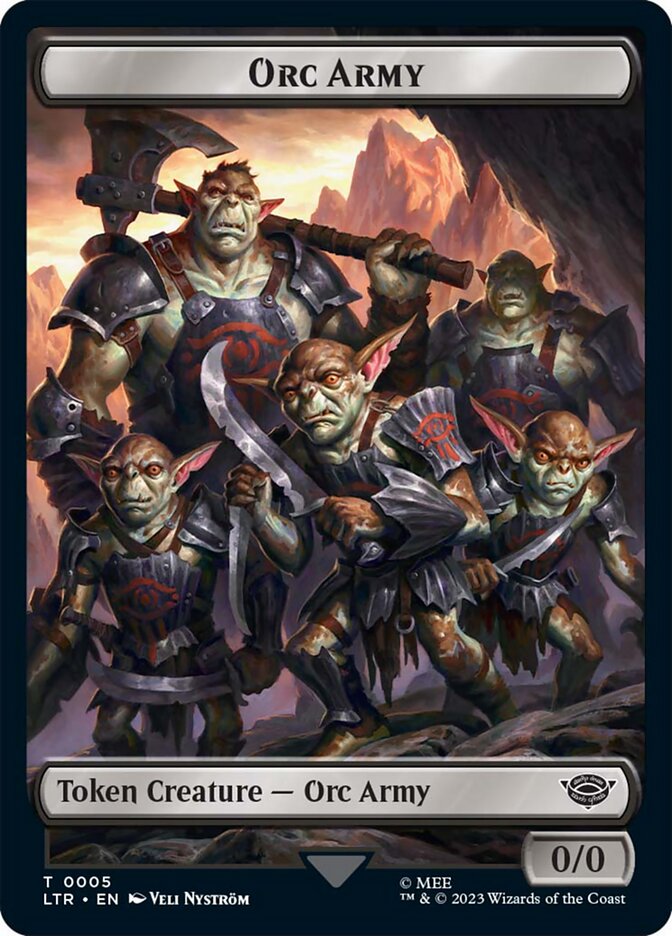 Orc Army Token (05) [The Lord of the Rings: Tales of Middle-Earth Tokens] | Golgari Games