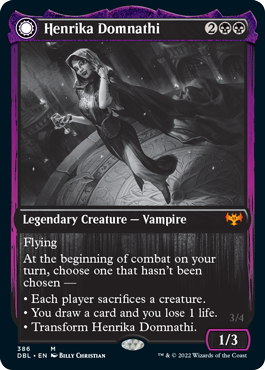 Henrika Domnathi // Henrika, Infernal Seer [Innistrad: Double Feature] | Golgari Games