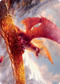 Goldspan Dragon Art Card (Gold-Stamped Signature) [Kaldheim Art Series] | Local Legends