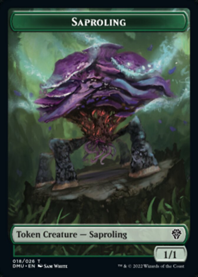 Saproling // Powerstone Double-sided Token [Dominaria United Tokens] | Golgari Games