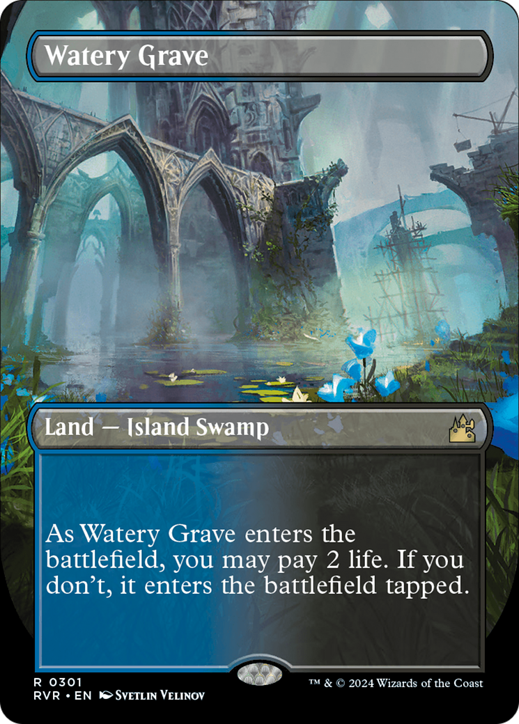 Watery Grave (Borderless) [Ravnica Remastered] | Golgari Games