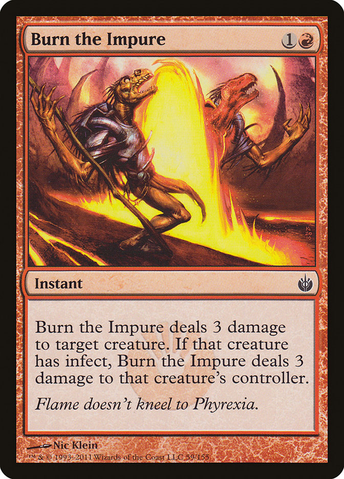 Burn the Impure [Mirrodin Besieged] | Golgari Games