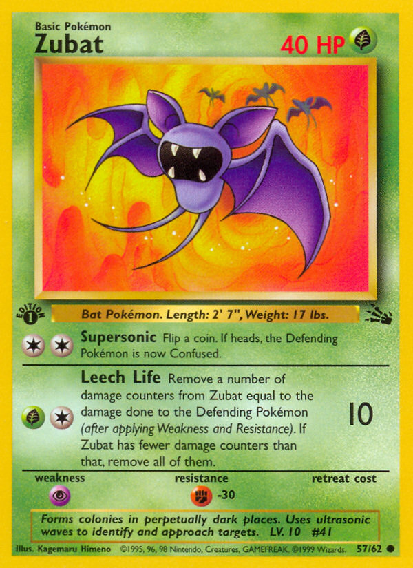 Zubat (57/62) [Fossil 1st Edition] | Golgari Games