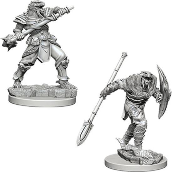 D&D Miniatures Dragonborn fighter with spear | Golgari Games